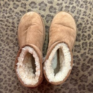 UGG Tan Shearling-Lined Winter Boots